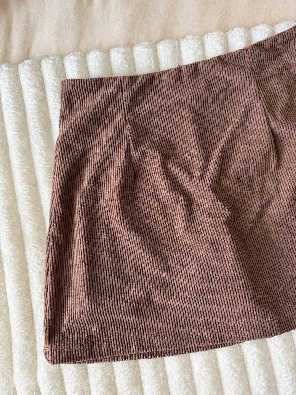 NWT HALARA High Waisted 2-in-1 A Line Mini Corduroy Casual Skirt - Picture 4 of 11